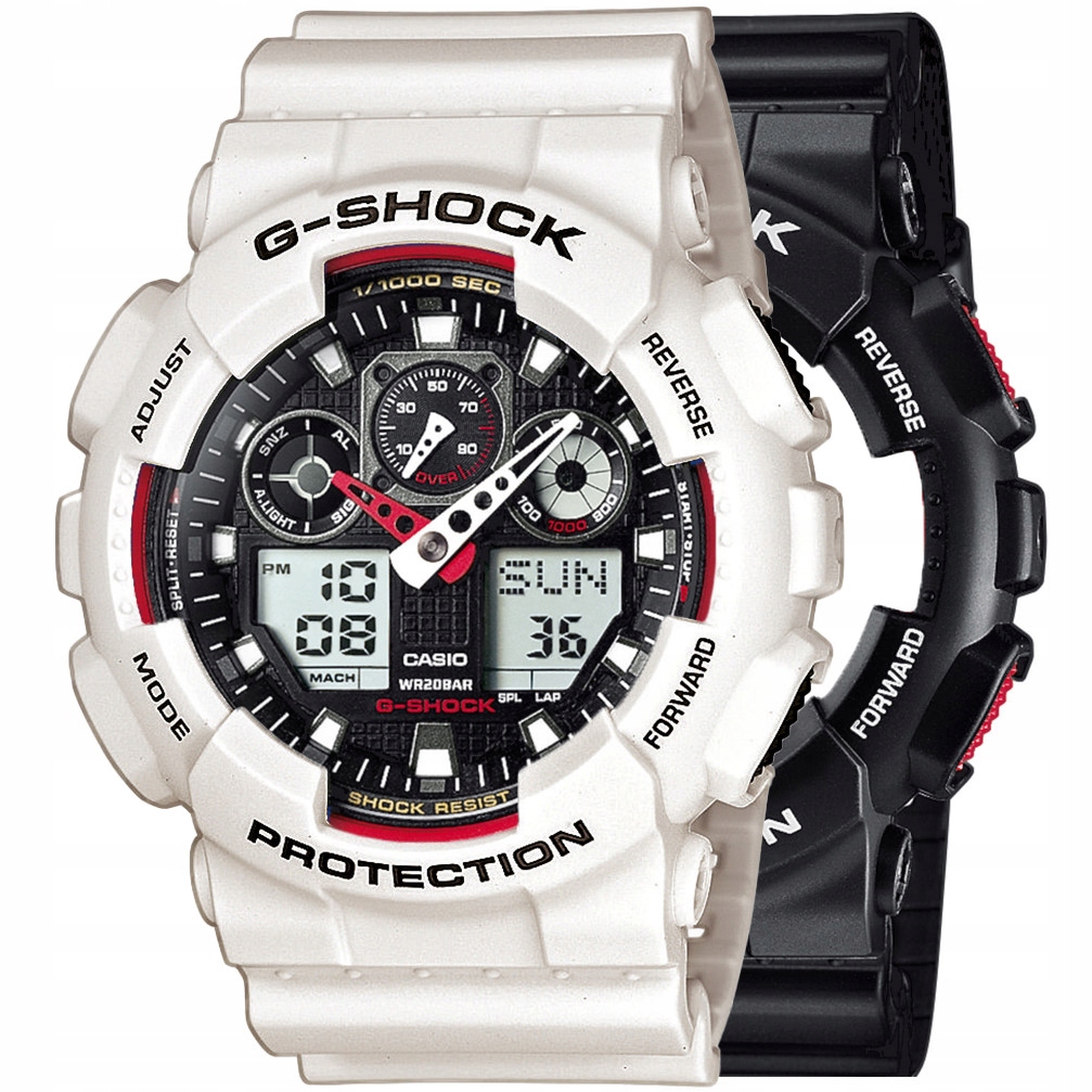 ZESTAW G-SHOCK GA-100-1A4ER BIAłY BIAłY