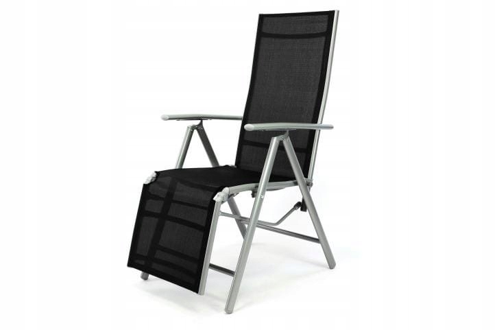Leżak ogrodowy z textilene, krzesło składane z