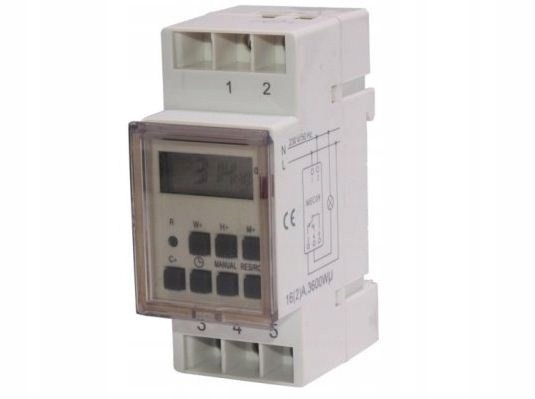 Timer programator MCE09 na szyne DIN 3600W/