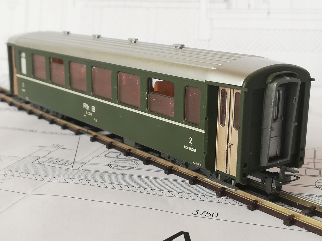 ~*~ H0e/H0m..OSOBOWY 2 KLASA..ZIELONY..CZTERY OSIE..Rh.B...BEMO ~*~