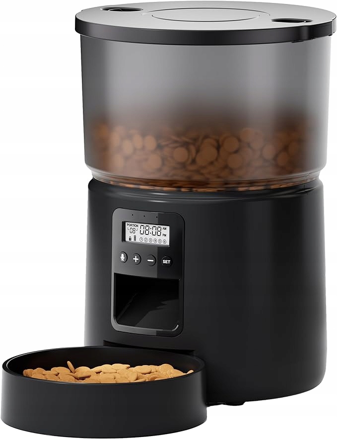 Pojemnik na karmę dla psa i kota Dozownik automatyczny na jedzenie BEMON 3l