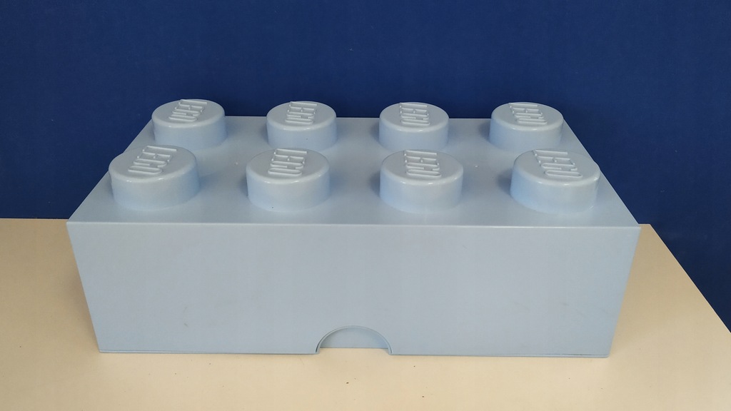 Lego Pojemnik Klocek Pudełko 8 J. Niebieski 2x4