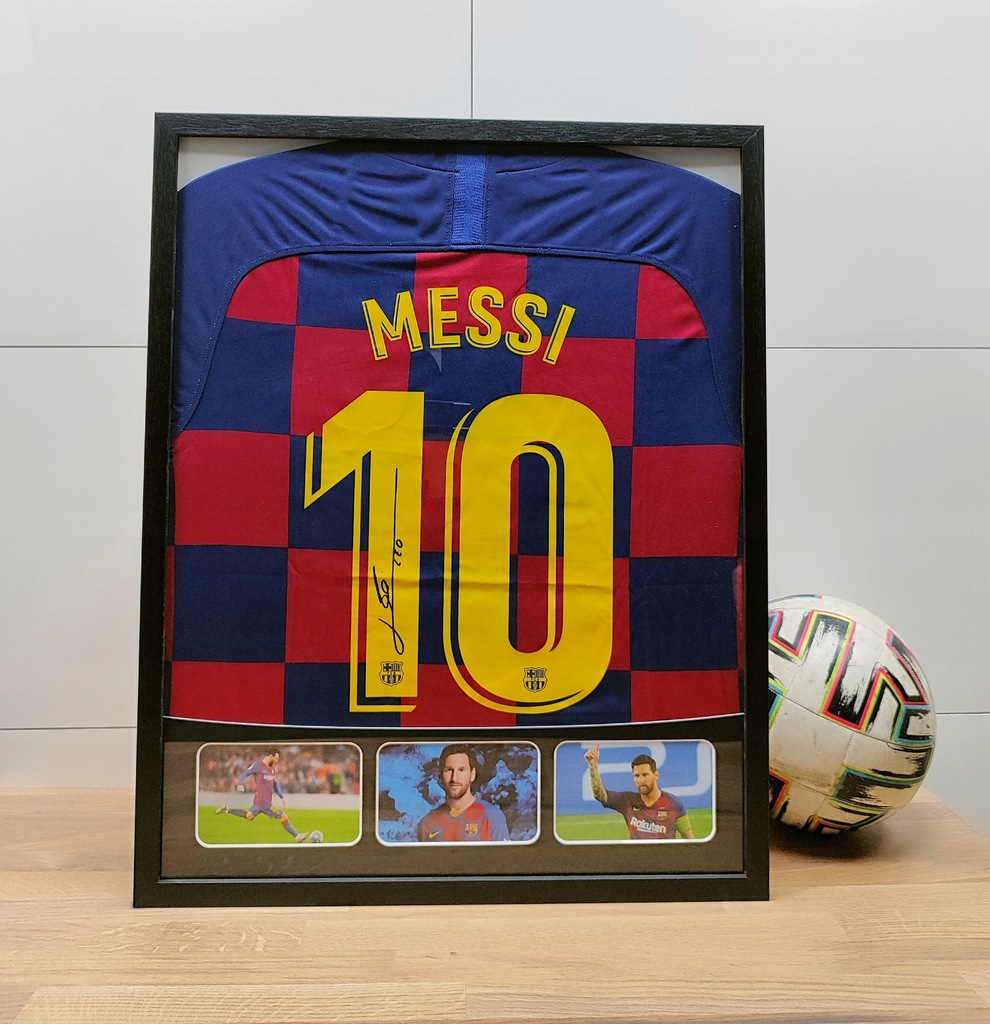 Messi, FC Barcelona - koszulka z autografem w ramie od 1ZŁ (zag)