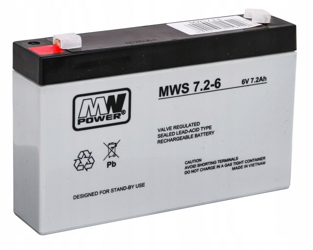 Akumulator żelowy 6V/7,2Ah Część zapasowa do pojazdów elektrycznych dla dzi