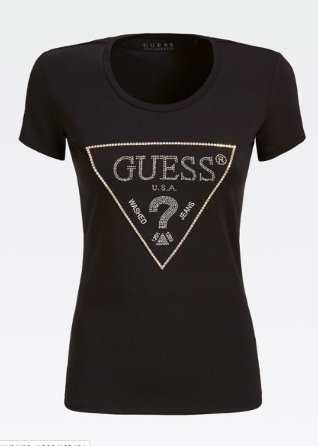 Guess -t-shirt W01I90 J1300 JBLK czarny XS