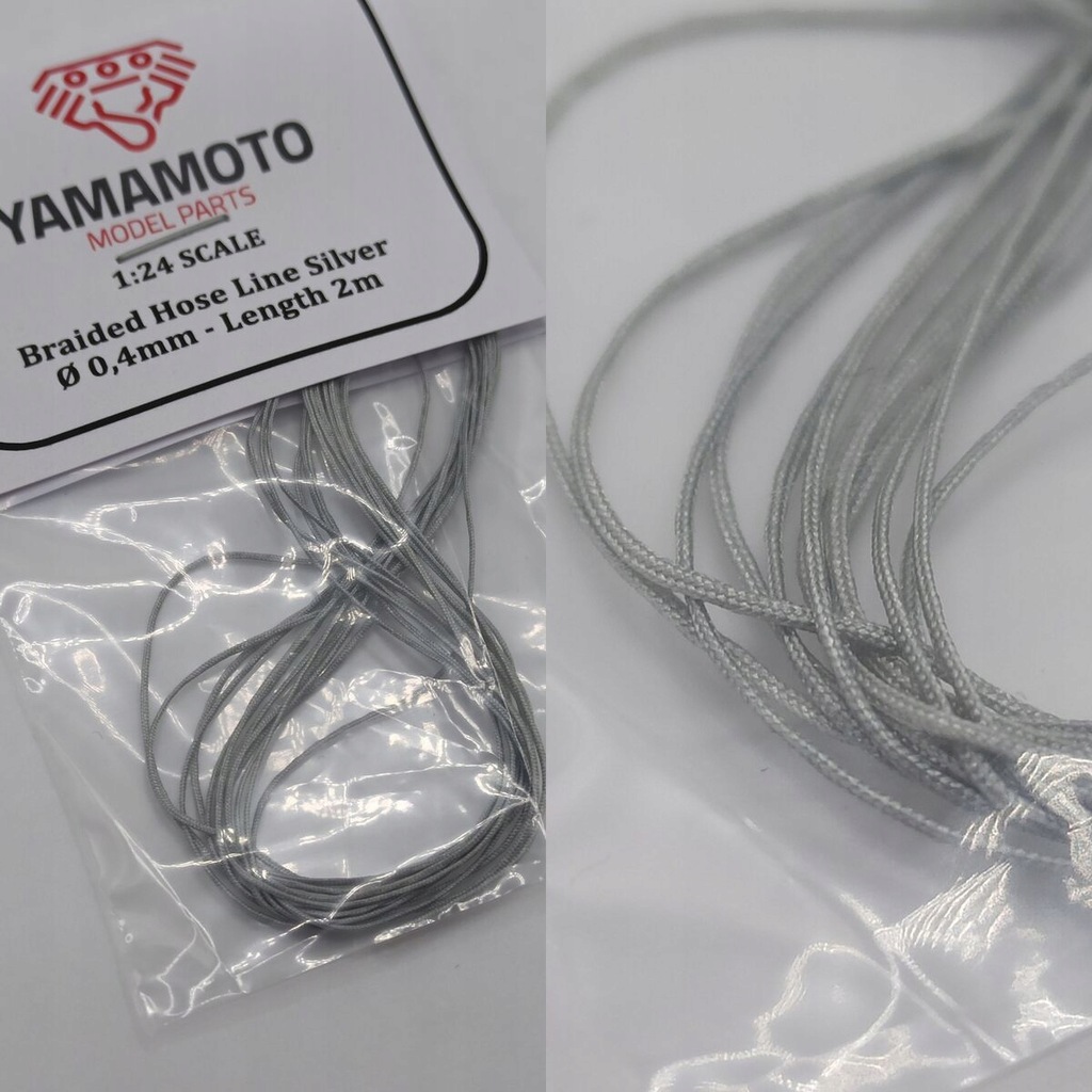 Braided Hose Line Silver 0,4mm YAMAMOTO YMPTUN64