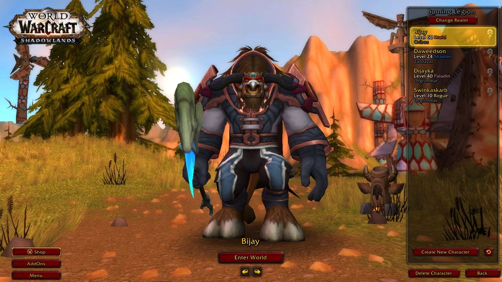 World of Warcraft Shadowlands wow konto
