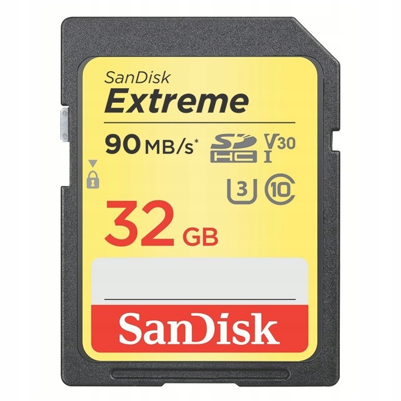 SANDISK Extreme SDHC 32GB 90/40 MB/s V30 UHS-I U3