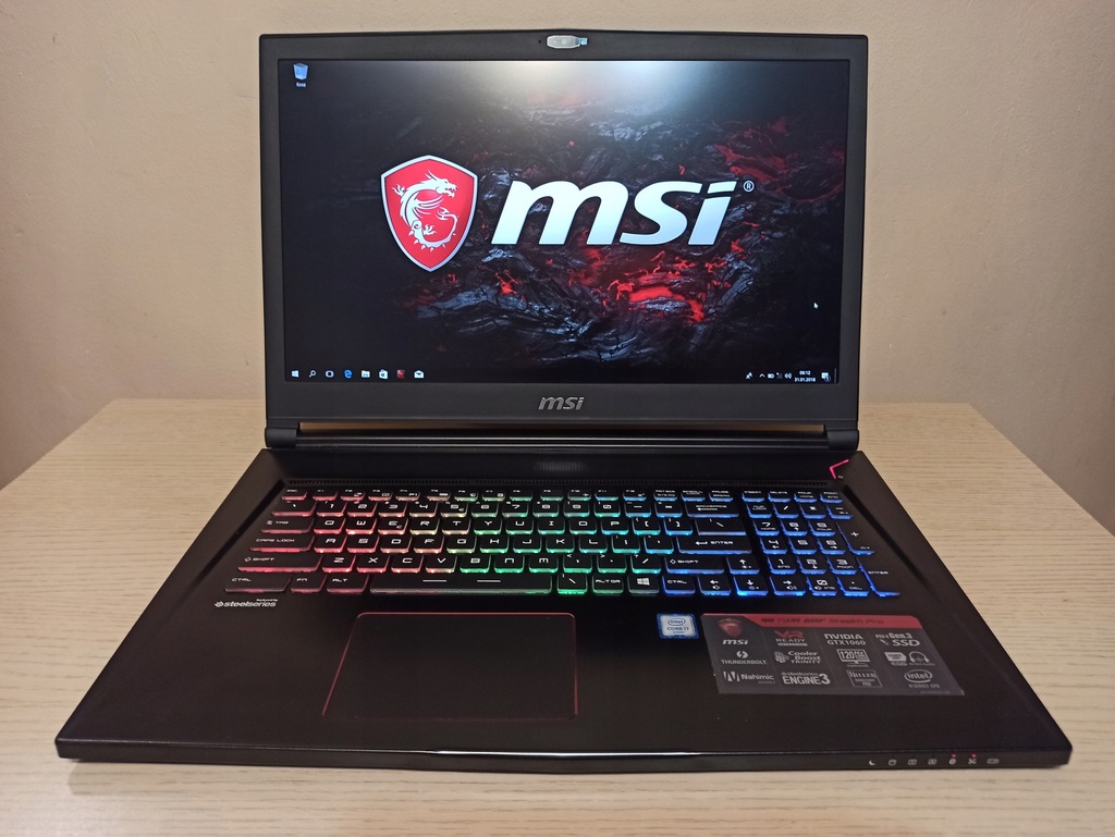 MSI Gs73vr 6RF i7-6700hq GTX1060 500ssd 8gb 17.3