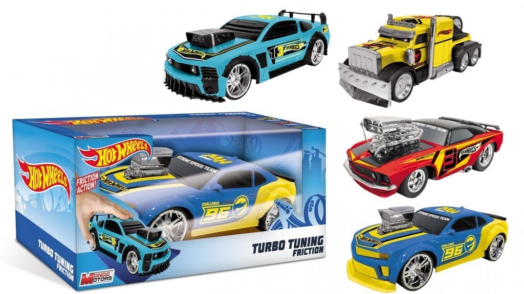 Pojazdy Mondo Hot Wheels frykcja turbo tunning