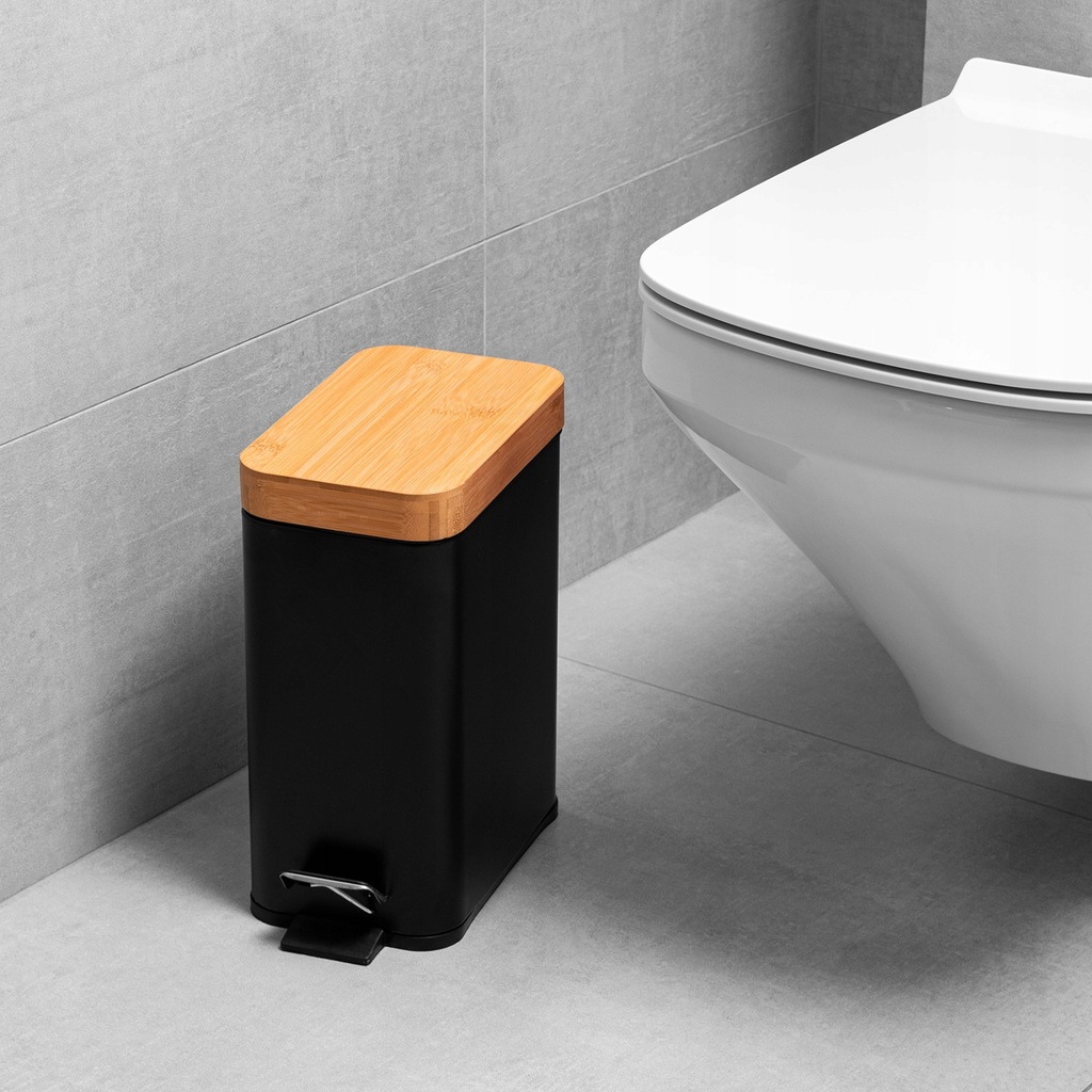 Купить Мусорное ведро черное 5л БАМБУКОВЫЙ КОНТЕЙНЕР: отзывы, фото и ...