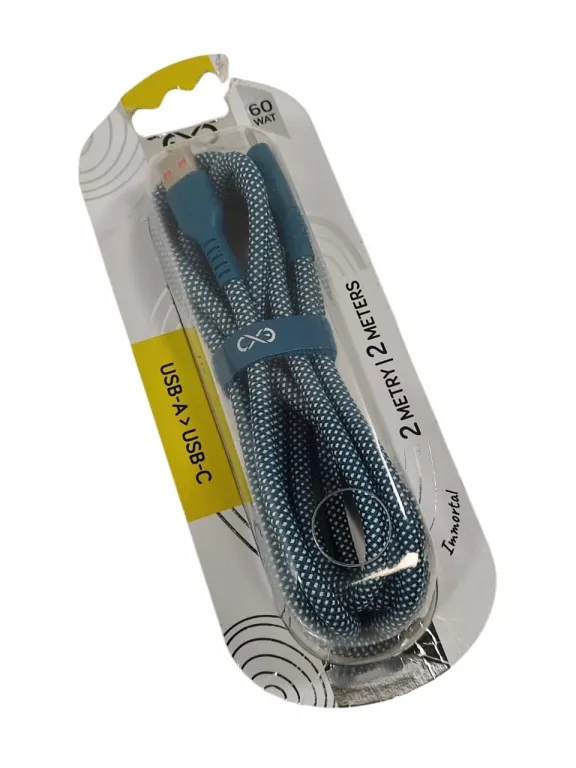 EXC IMMORTAL KABEL DO ŁADOWANA USB - USB-C 2M 60W 3A OPLOT MOCNY GRANAT