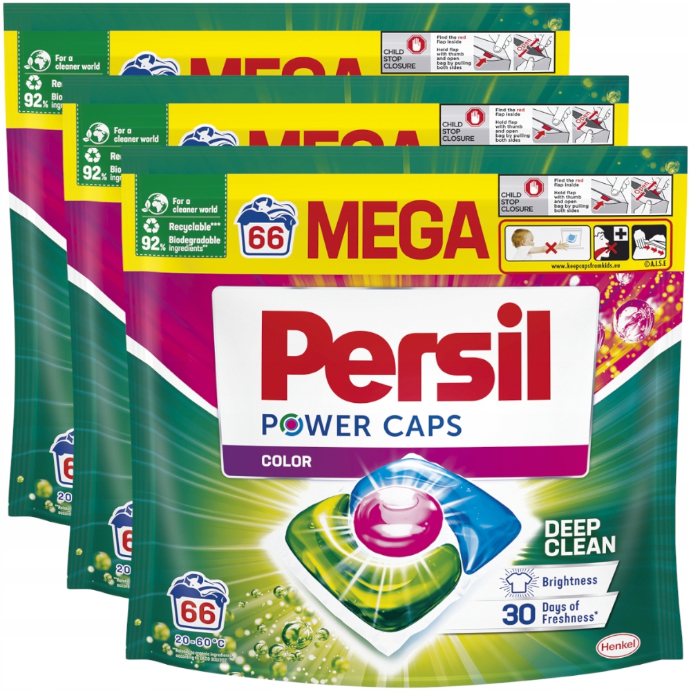 Persil Power Caps Kapsułki prania koloru 3x 66szt