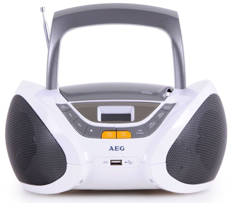 SR 4358 radioodtwarzacz CD/MP3/USB AEG biały