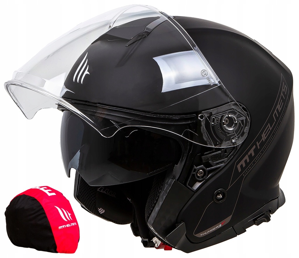 CZARNY KASK OTWARTY MT THUNDER 3 SV JET S BLENDA