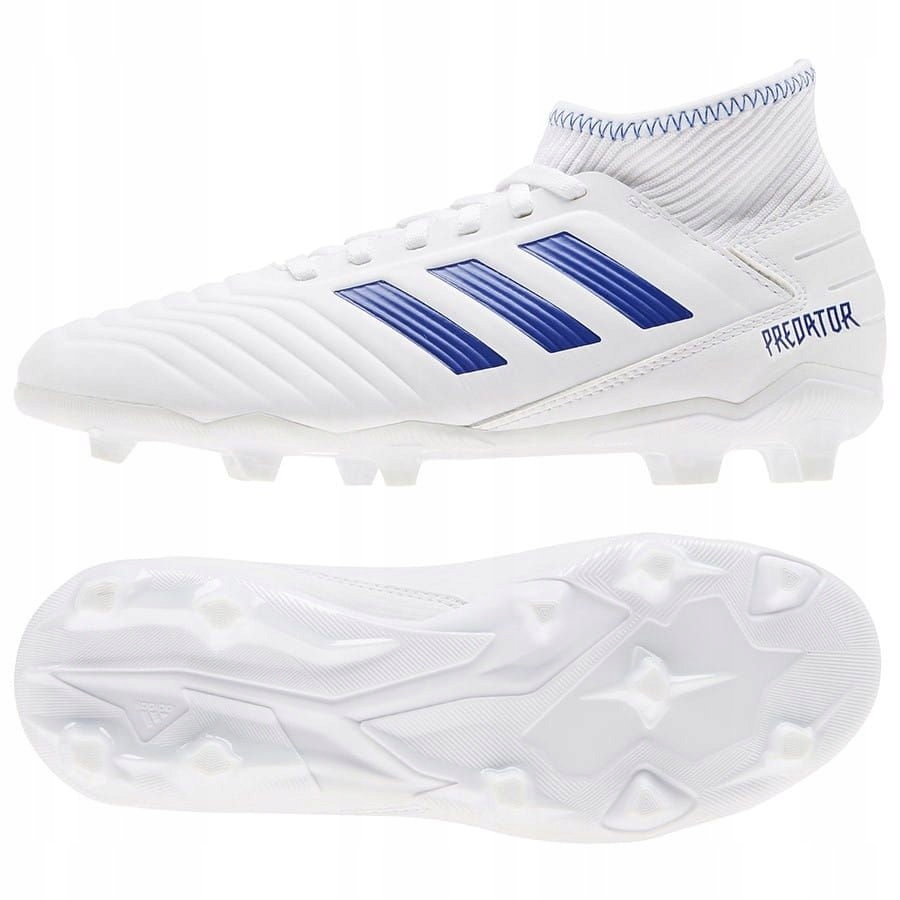 Buty adidas Predator 19.3 FG J - BIAŁY; 38 2/3