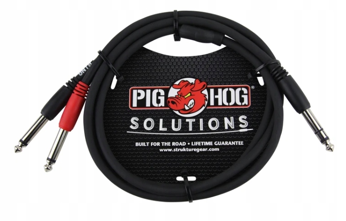 Kabel jack 6,3 mm stereo - 2 x jack 6,3 mm mono Pig Hog PYIC03