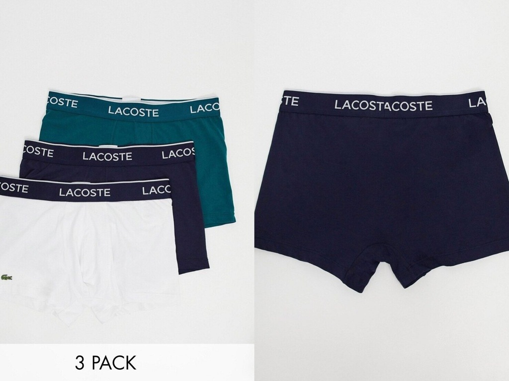 Lacoste 2 PAK Granatowe i zielone bokserki M