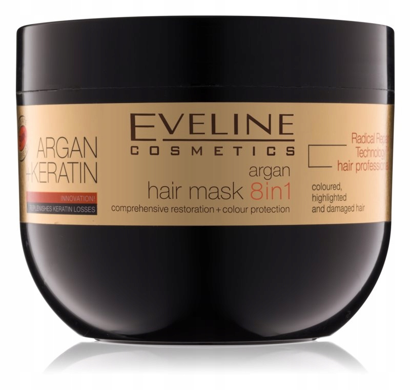 EVELINE COSMETICS ARGAN + KERATIN MASKA 300ML