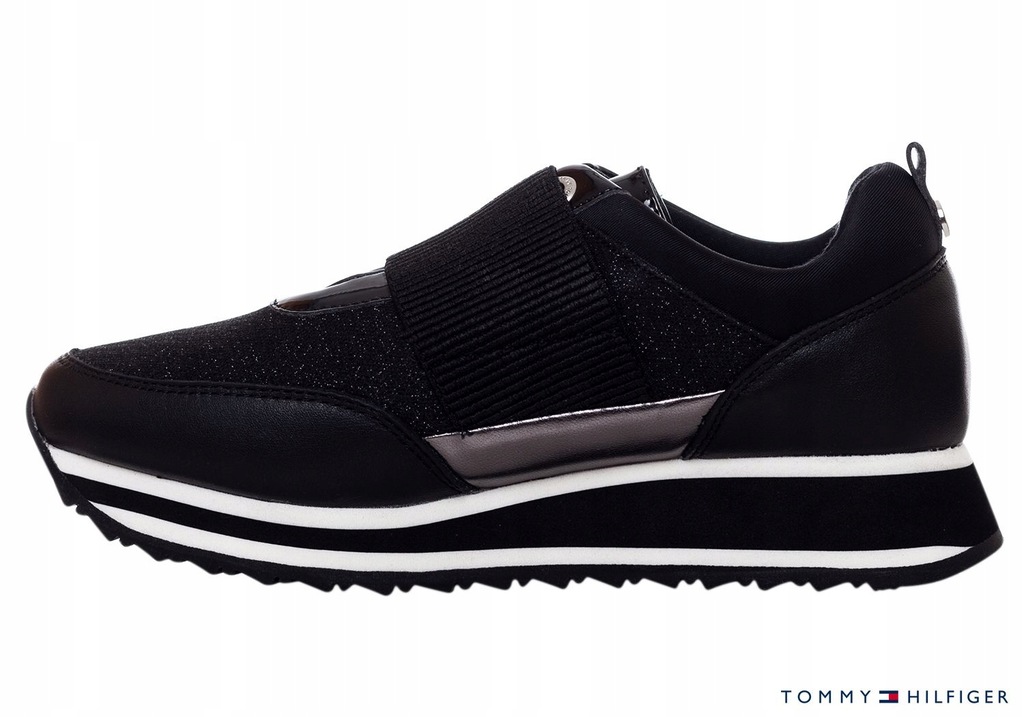 sneakers tommy hilfiger elastic retro runner fw0fw03336 black 990