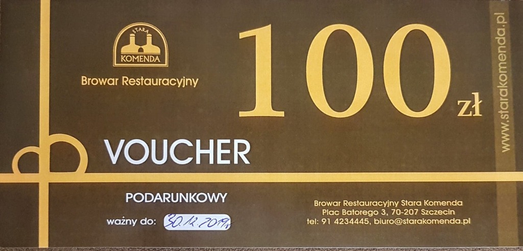 VOUCHER do BROWAR RESTAURACYJNY STARA KOMENDA