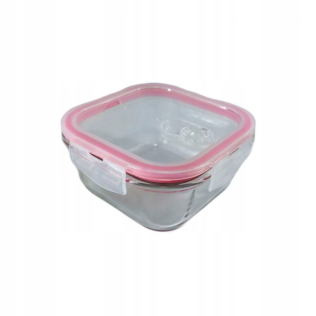 Pojemnik szklany na żywność czerwony