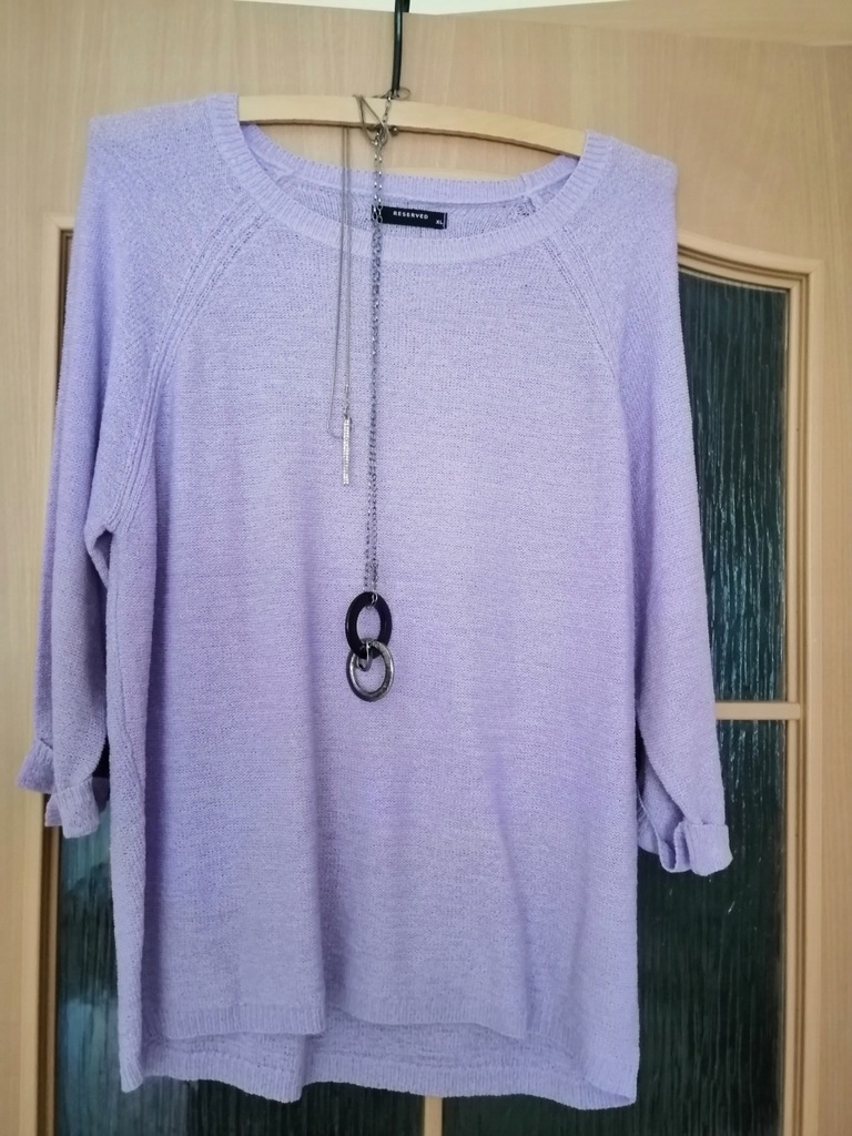 sweter 44 XL Reserved jak nowy wrzosowy