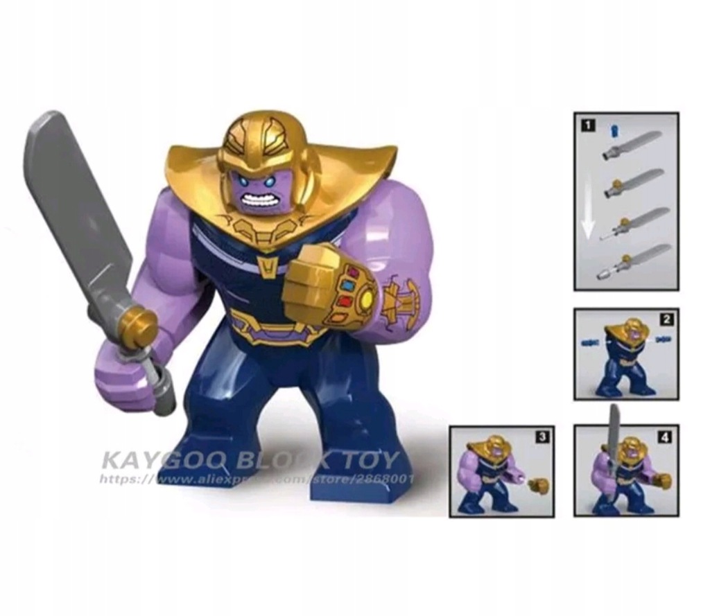 Figurka Ludzik Thanos Avengers DUŻY kompatybi LEGO