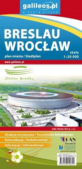 Wrocław Breslau plan miasta