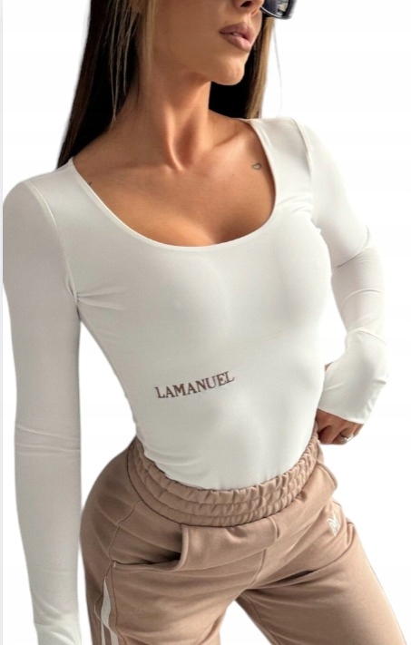 Body damskie SLICK La Manuel ecru M/L