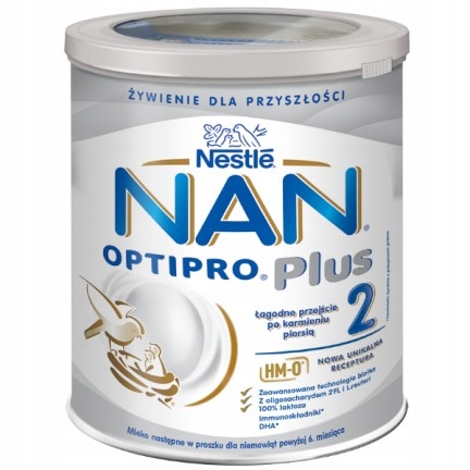 Nestle NAN Optipro Plus 2 HM-O 800 g dziecko mleko