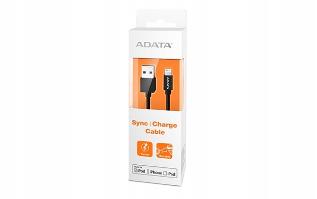 ADATA Kabel USB-Lightning 1m Apple Cert. Czarny