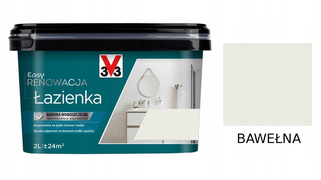 V33 FARBA EASY RENOWACJA ŁAZIENKA I PŁYTKI bawełna - 11678561854 ...