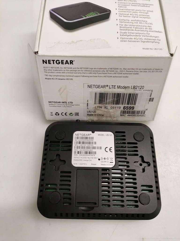 Netgear LB2120 4G LTE modem