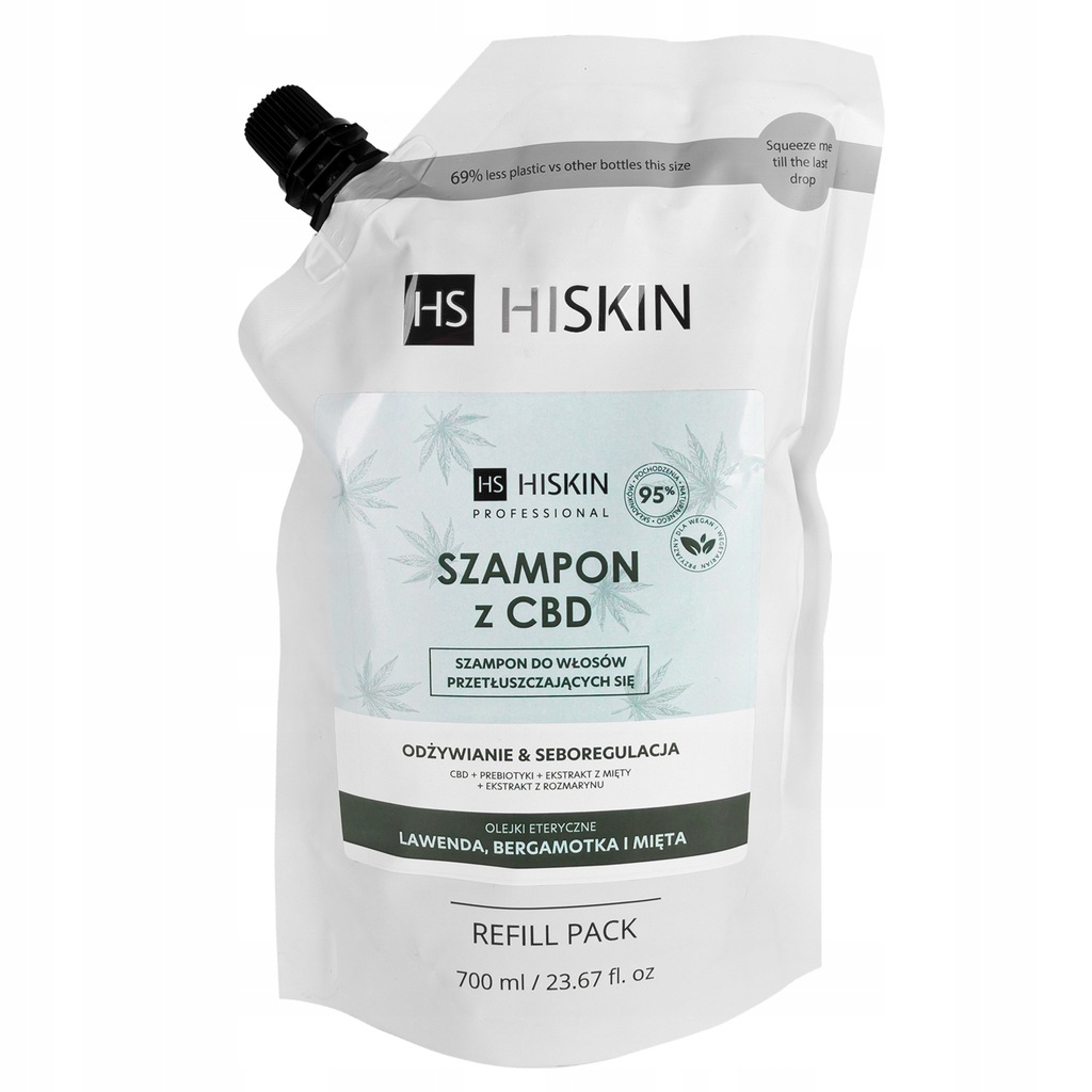 SZAMPON CBD DO WŁOSÓW PRZETŁUSZCZAJĄCYCH SIĘ 700ML
