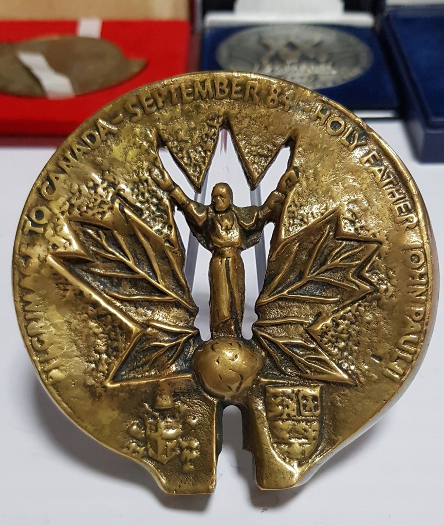 Medal Papież Jan Paweł II Kanada 1984 Cz. Dźwigaj