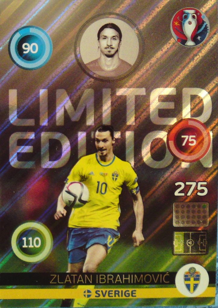 Euro 2016 Karta Ibrahimovic Shiny Limited Edition 9163509891 Oficjalne Archiwum Allegro