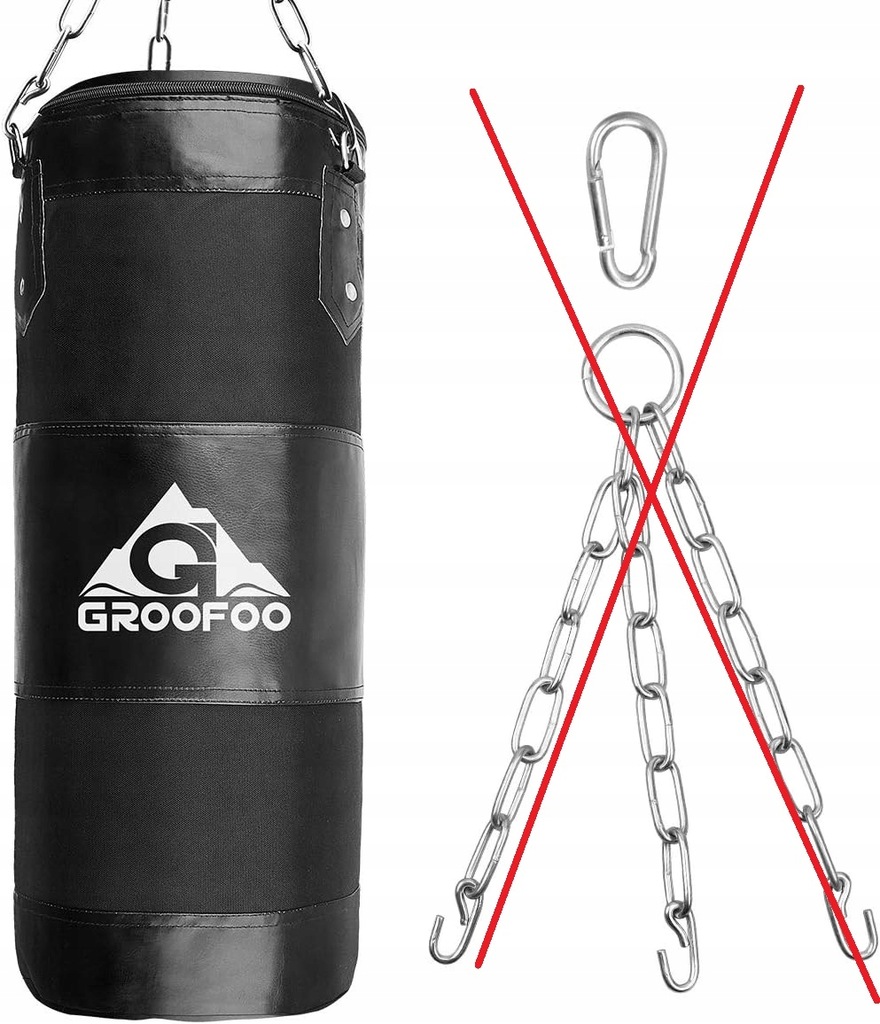 WOREK BOKSERSKI TRENINGOWY DO 35KG DLA DZIECI DOROSŁYCH GROOFOO CZARNY