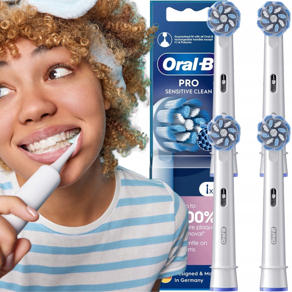 KOŃCÓWKI KOŃCÓWKA ORAL-B BRAUN SENSITIVE CLEAN PRO DO SZCZOTECZKI MIĘKKA X4