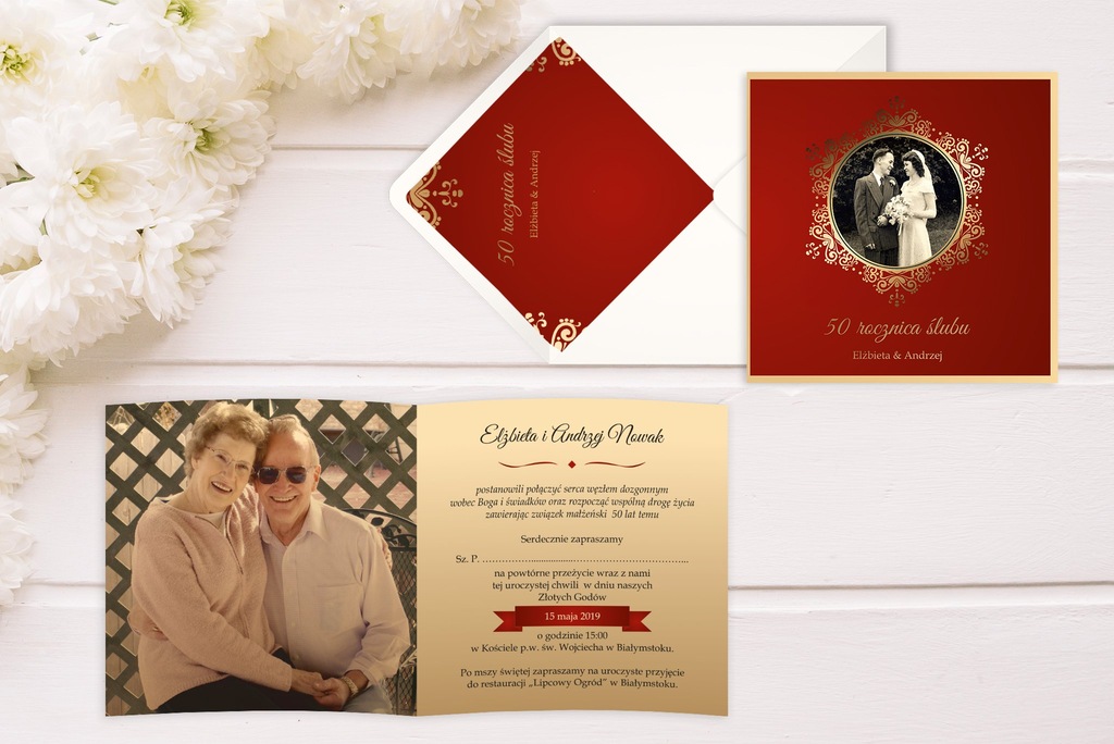 ZAPROSZENIA NA ROCZNICĘ ŚLUBU 50 40 30 25 PRÓBKA - 7363320046