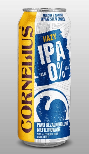 Piwo bezalkoholowe Cornelius Hazy IPA 0% 0,5l