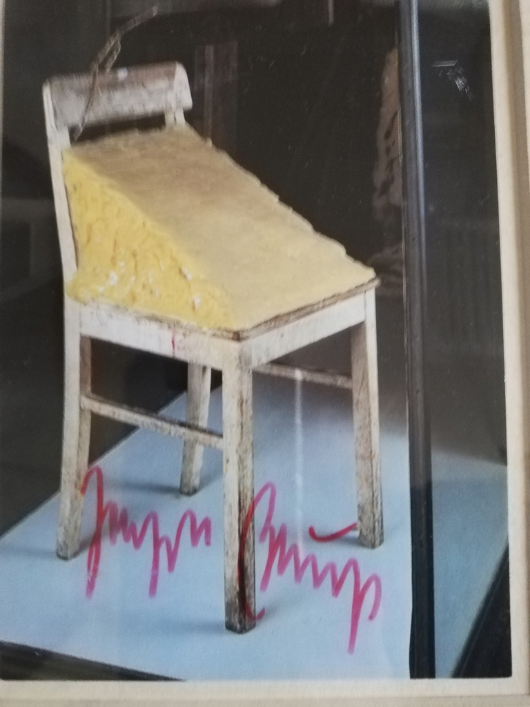 Joseph Beuys-KRZESŁO Z TŁUSZCZEM, 1964 r-autograf