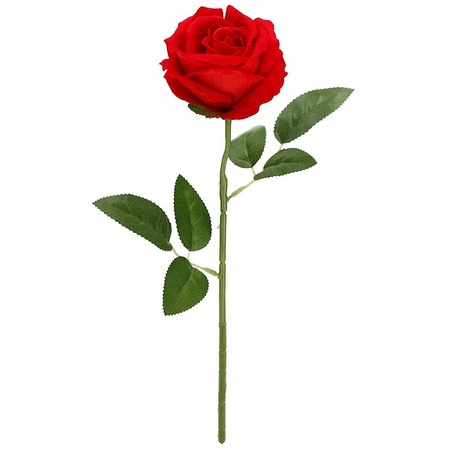 Sztuczny kwiat dekoracyjny RÓŻA czerwona