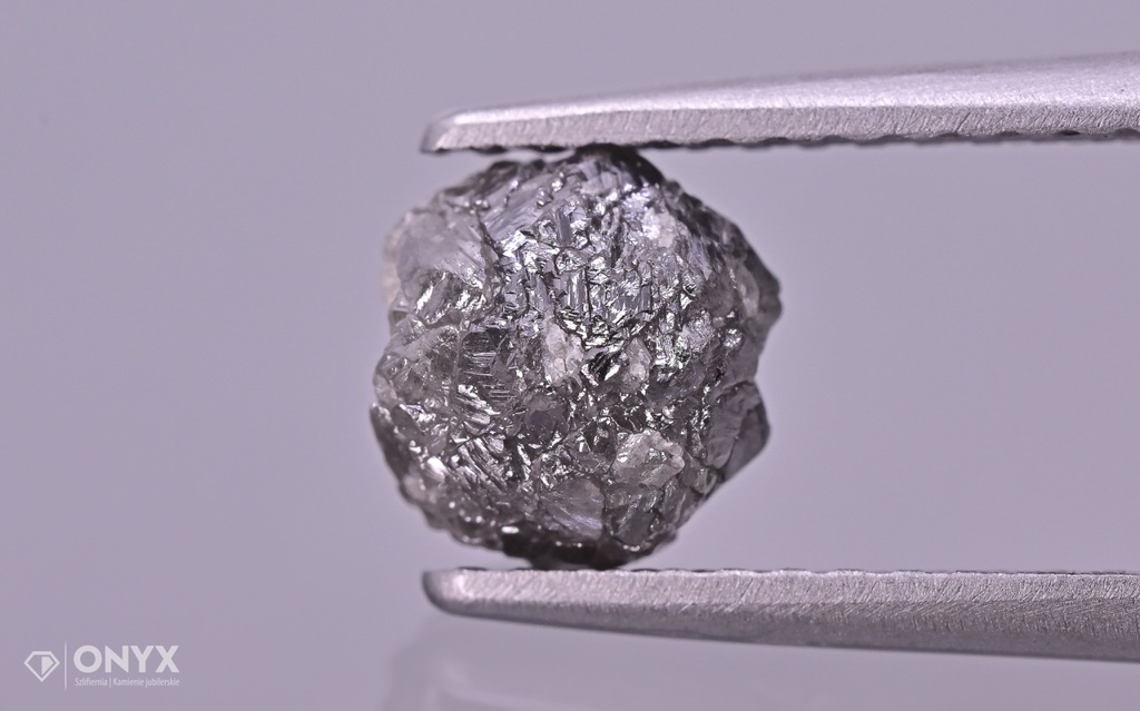 Diament srebrna bryłka 6,5x6 mm