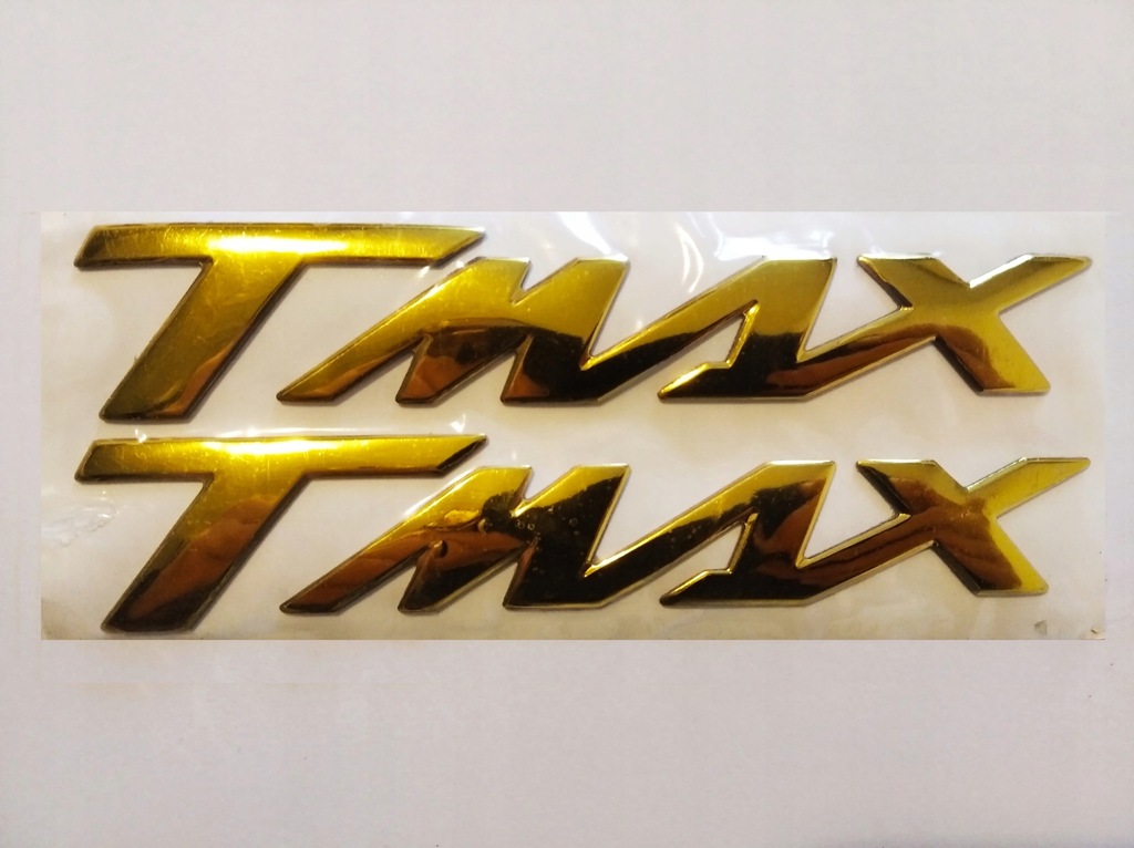 emblematy Yamaha T-MAX TMAX T MAX 2 szt. 3D złote