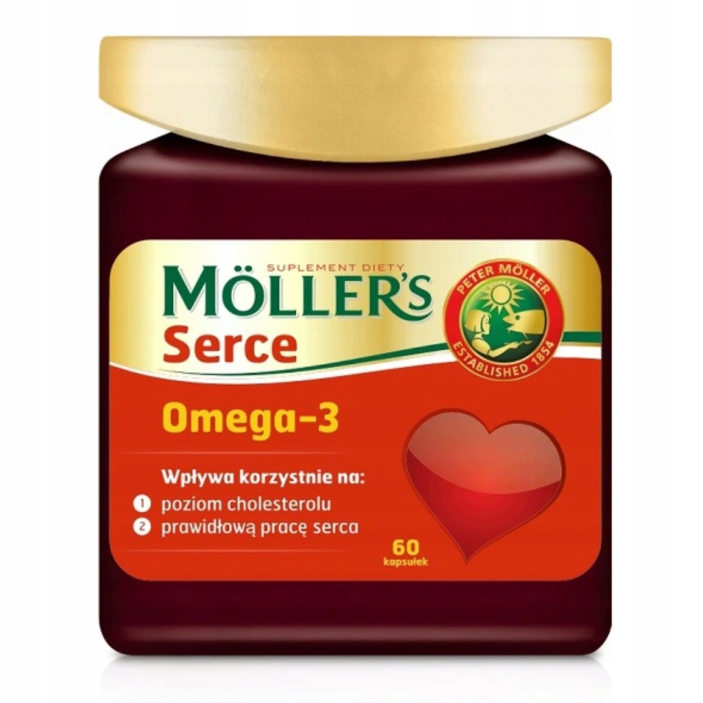 Moller's SERCE kwasy Omega3 DHA/EPA CHOLESTEROL 12422521089