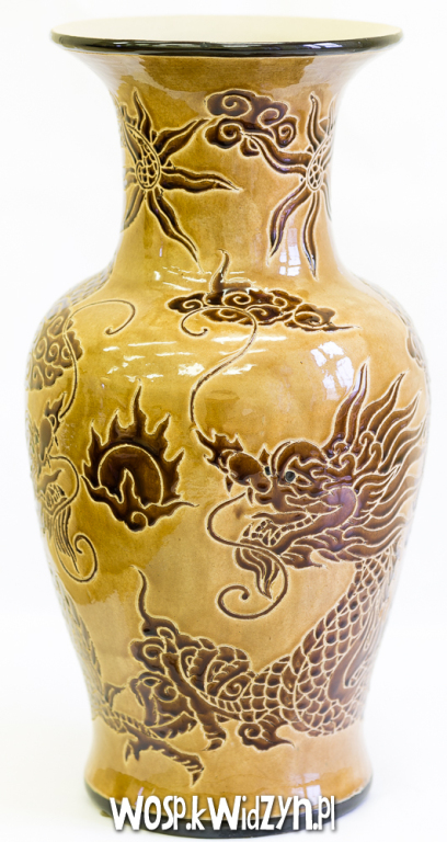 Ceramiczny wazon w chińskie motywy