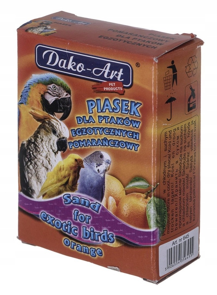 DAKO-ART Piasek pomarańczowy dla ptaków 250g