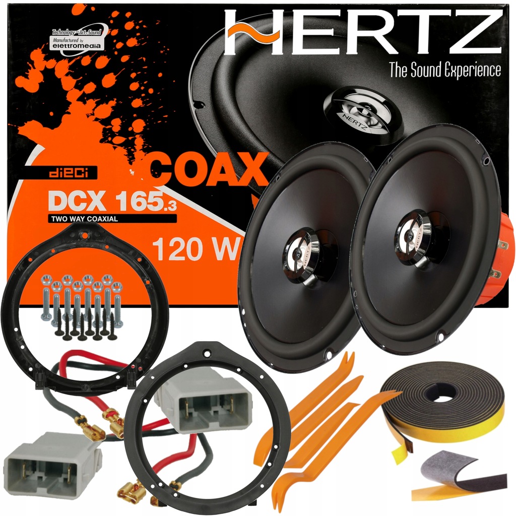HERTZ DCX165 GŁOŚNIKI HONDA ACCORD CIVIC CROSSTOUR CRZ INSIGHT JAZZ PRZÓD