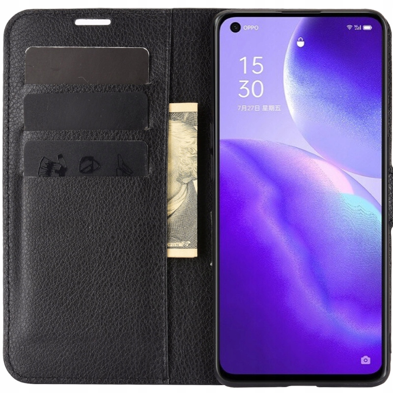 ETUI CZARNE ZAMYKANE PORTFEL FUTERALIK FUTERAŁ DO OPPO RENO 5 5G